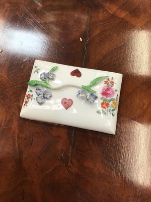 Lot 154 - Unusual 19th century Dresden porcelain box