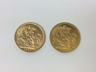 Lot 191 - Saudi Arabia - Yellow coloured metal jewellers copies of sovereign, both 1915