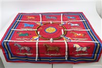 Lot 3088 - Authentic Hermes silk scarf - 'Couvertures et...