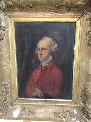 Lot 152 - English School, early 19th century oil on board portrait of a gentleman