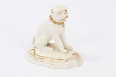 Lot 38 - Derby model of a pug, c.1820