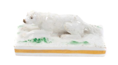 Lot 54 - Rare Rockingham model of a setter, c.1826-30