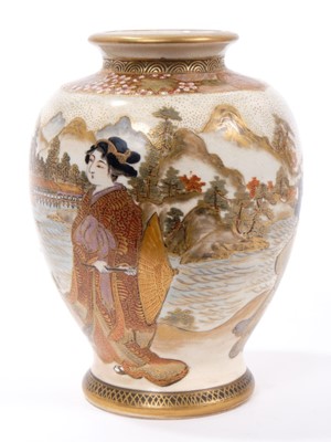 Lot 73 - Satsuma baluster vase