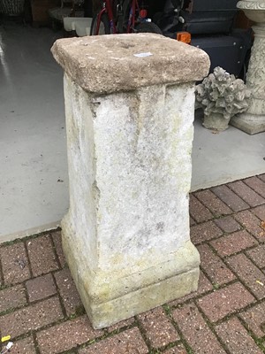 Lot 160 - Art Deco style concrete garden plinth