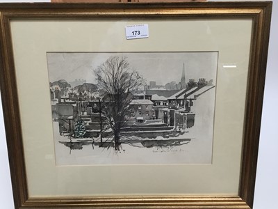Lot 173 - G Murray (20th century British) snow scene at Brock Green