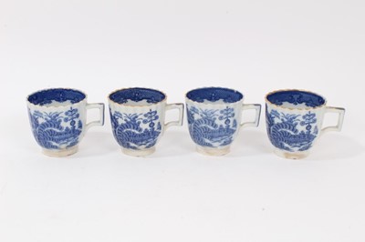 Lot 99 - Set of four Pearlware cups