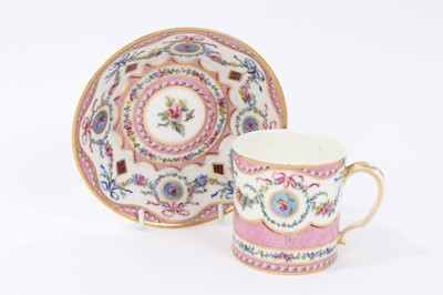 Lot 105 - Antique Sèvres cup and saucer