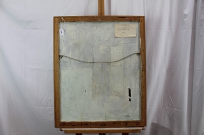 Lot 30 - Ron Sims (1944-2014) oil on board - Drunk umbrella man