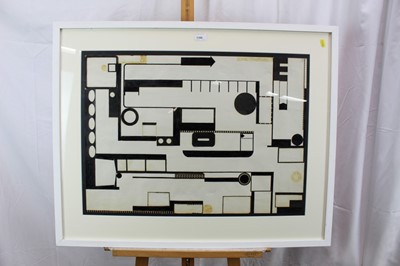 Lot 1160 - Ron Sims (1944-2014) collage - black and white composition