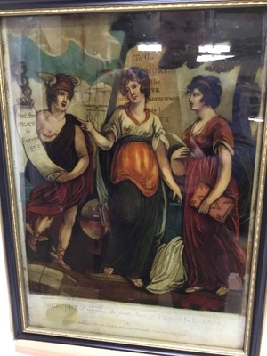 Lot 224 - Regency style reverse print on glass, another