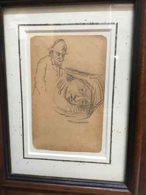 Lot 188 - Attributed to Augustus John (1878-1961) pencil sketchbook page