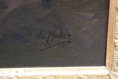 Lot 964 - Andre De Moller (b.1942) oil on canvas - portrait of Lt. David Beatty, R.N., signed, further signed and titled verso, in good gilt frame, 77cm x 67cm