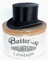 Lot 3097 - Gentlemen's black silk top hat by Battersby &...