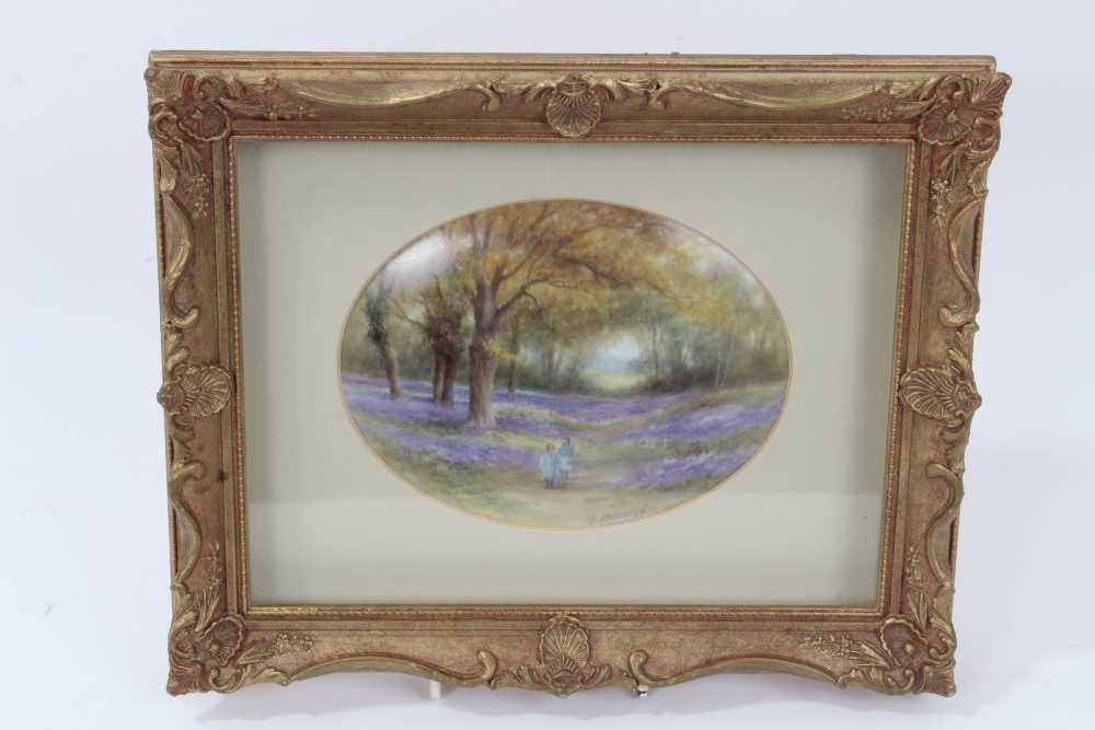 Lot 15 - Framed porcelain plaque by Milwyn Holloway