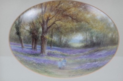 Lot 15 - Framed porcelain plaque by Milwyn Holloway