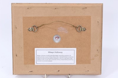 Lot 15 - Framed porcelain plaque by Milwyn Holloway
