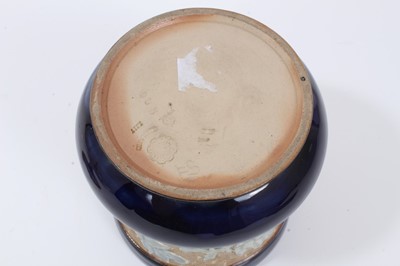 Lot 27 - Royal Doulton Stoneware tobacco jar and cover by George Tinworth