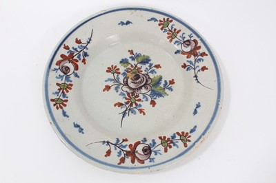 Lot 50 - 18th century Dutch delft polychrome dish