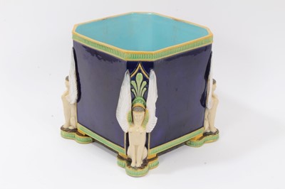 Lot 57 - George Jones majolica jardinière, c.1870