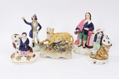 Lot 59 - Victorian Staffordshire figure of a leopard