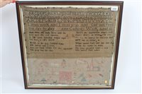 Lot 3099 - Late 18th / early 19th century sampler by Ann...