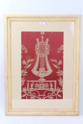 Lot 2114 - Set of 19th century French silk fragments, three others