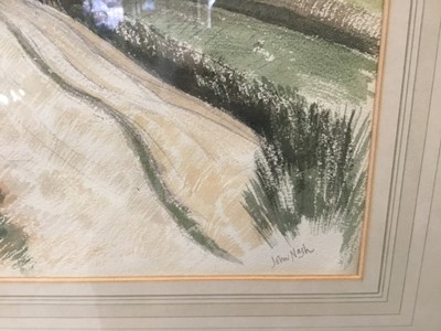 Lot 1050 - *John Northcote Nash (1893-1977) watercolour in glazed frame - 'Edale, Derbyshire', titled verso, Phoenix Gallery label, signed in pencil, 34cm x 50cm
