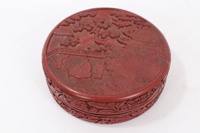 Lot 281 - Chinese cinnabar lacquer box and cover