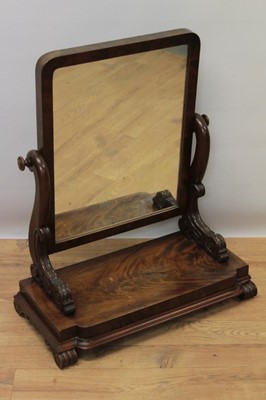 Lot 887 - Late Regency mahogany swing frame toilet mirror