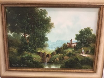 Lot 133 - Tony Bondignio (20th century) oil on canvas fantastical landscape