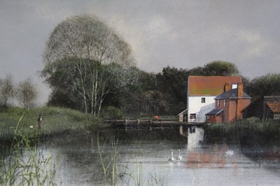 Lot 1099 - *Clive Madgwick - oil on board, Thorington Mill