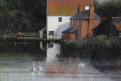 Lot 1099 - *Clive Madgwick - oil on board, Thorington Mill