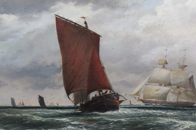 Lot 306 - William Jenner oil on panel shipping scene