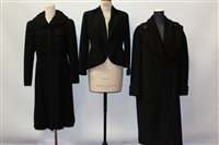 Lot 3106 - Ladies' 1950s vintage black evening jacket,...