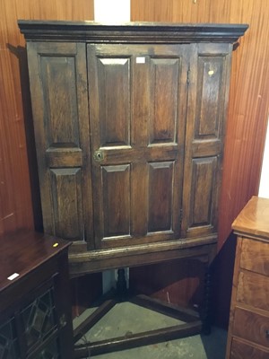 Lot 1066 - Corner cupboard on stand