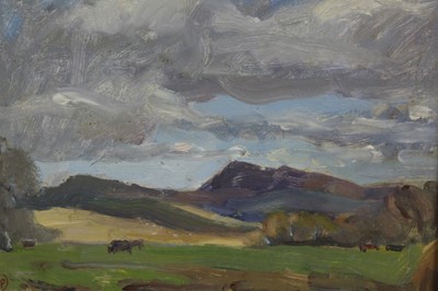 Lot 14 - Frame oil painting of Northumberland, signed AP
