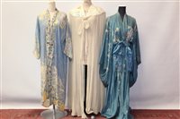 Lot 3107 - Ladies' 1950s sheer cream crepe full-length...