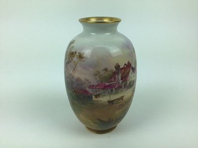 Lot 572 - Good quality hand painted Royal Doulton vase