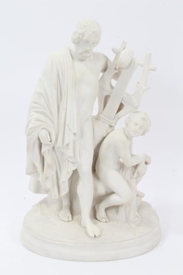 Lot 34 - Victorian Parian ware group