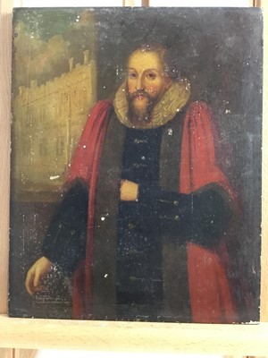 Lot 241 - 19th century oil on panel portrait