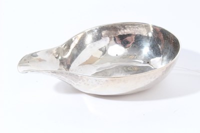 Lot 21 - George II silver pap boat, period engraving to underside 'AW July 4th 1737', (London 1734)