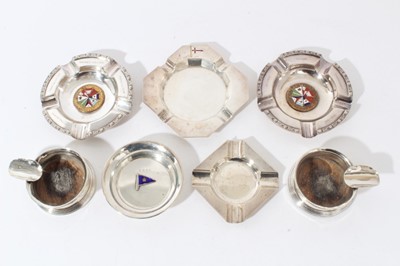 Lot 93 - George V silver pin dish of circular form with enamelled badge and inscription the Royal Western Yacht Club (Birmingham 1929)