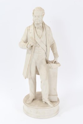 Lot 35 - Victorian Parian ware figure of Palmerston