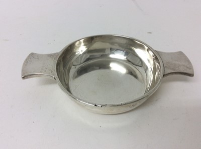 Lot 215 - Silver two handled quache