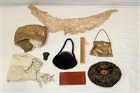 Lot 3114 - Vintage accessories - including velvet and...
