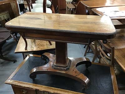 Lot 131 - Regency rosewood card table
