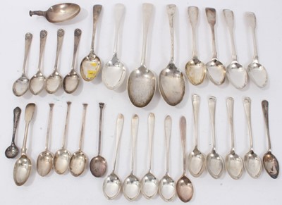 Lot 53 - Quantity various silver teaspoons and other silver spoons