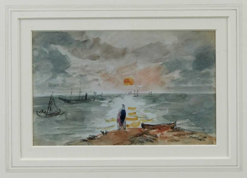 Lot 1111 - Thomas Churchyard watercolour Aldeburgh