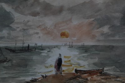 Lot 1111 - Thomas Churchyard watercolour Aldeburgh