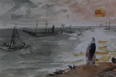 Lot 1111 - Thomas Churchyard watercolour Aldeburgh